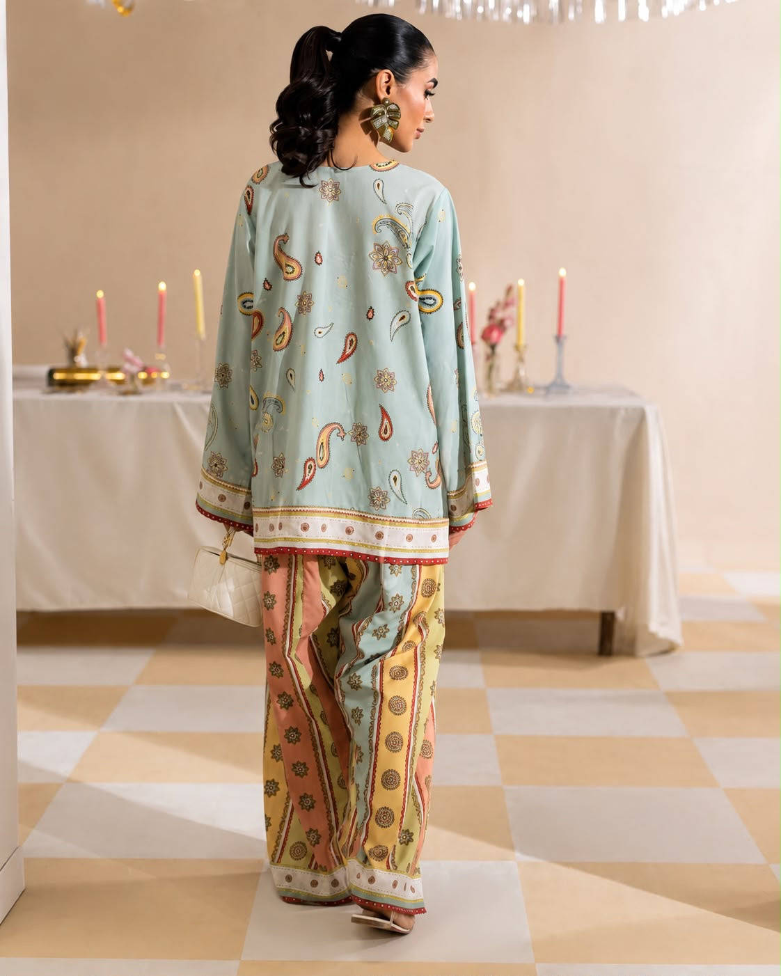 Mint Paisley Heritage Lawn Printed 2-Piece Suit