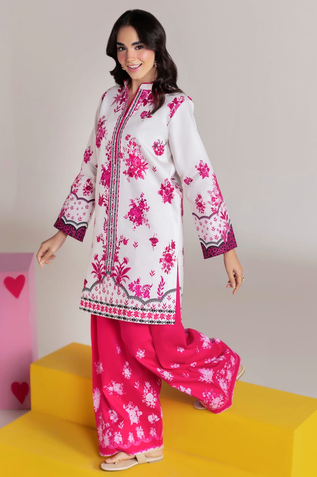 Magenta Bloom 3-Piece Suit
