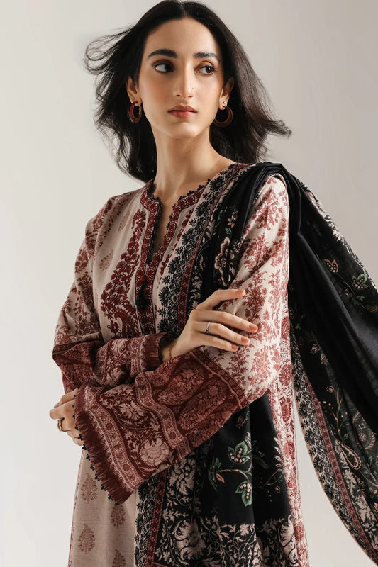 Maroon Paisley Elegance 3-Piece