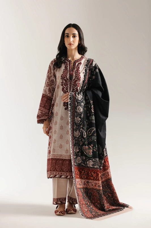 Maroon Paisley Elegance 3-Piece