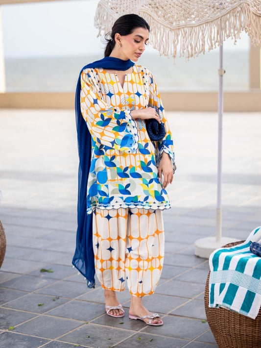 BREÈ- Vibrant Azure & Citrus 3-Piece