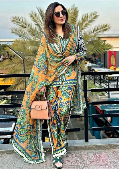 Mustard Paisley 3-Piece