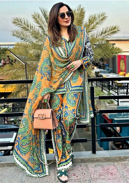 Mustard Paisley 3-Piece
