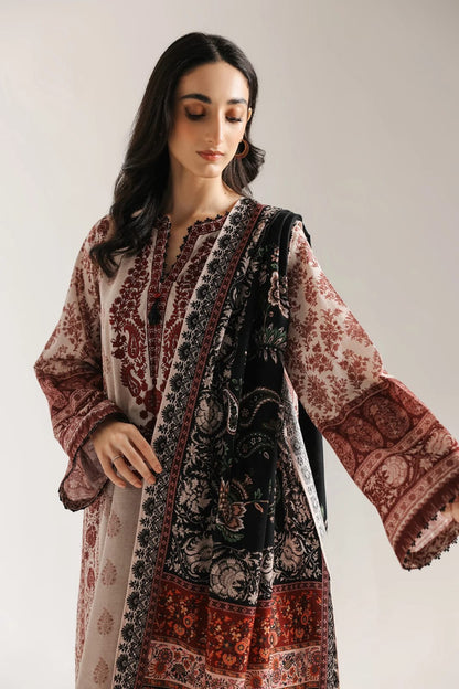 Maroon Paisley Elegance 3-Piece