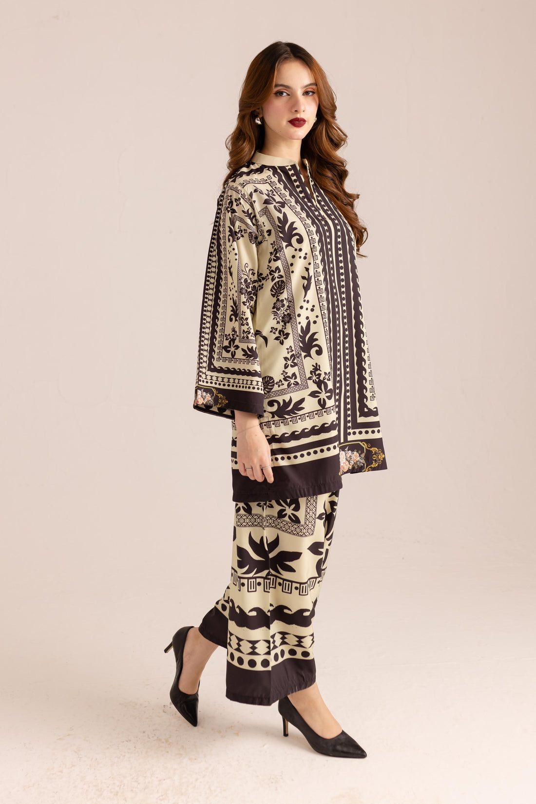 Sepia Damask 3-Piece