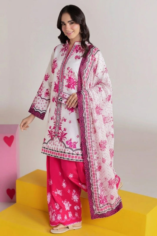 Magenta Bloom 3-Piece Suit