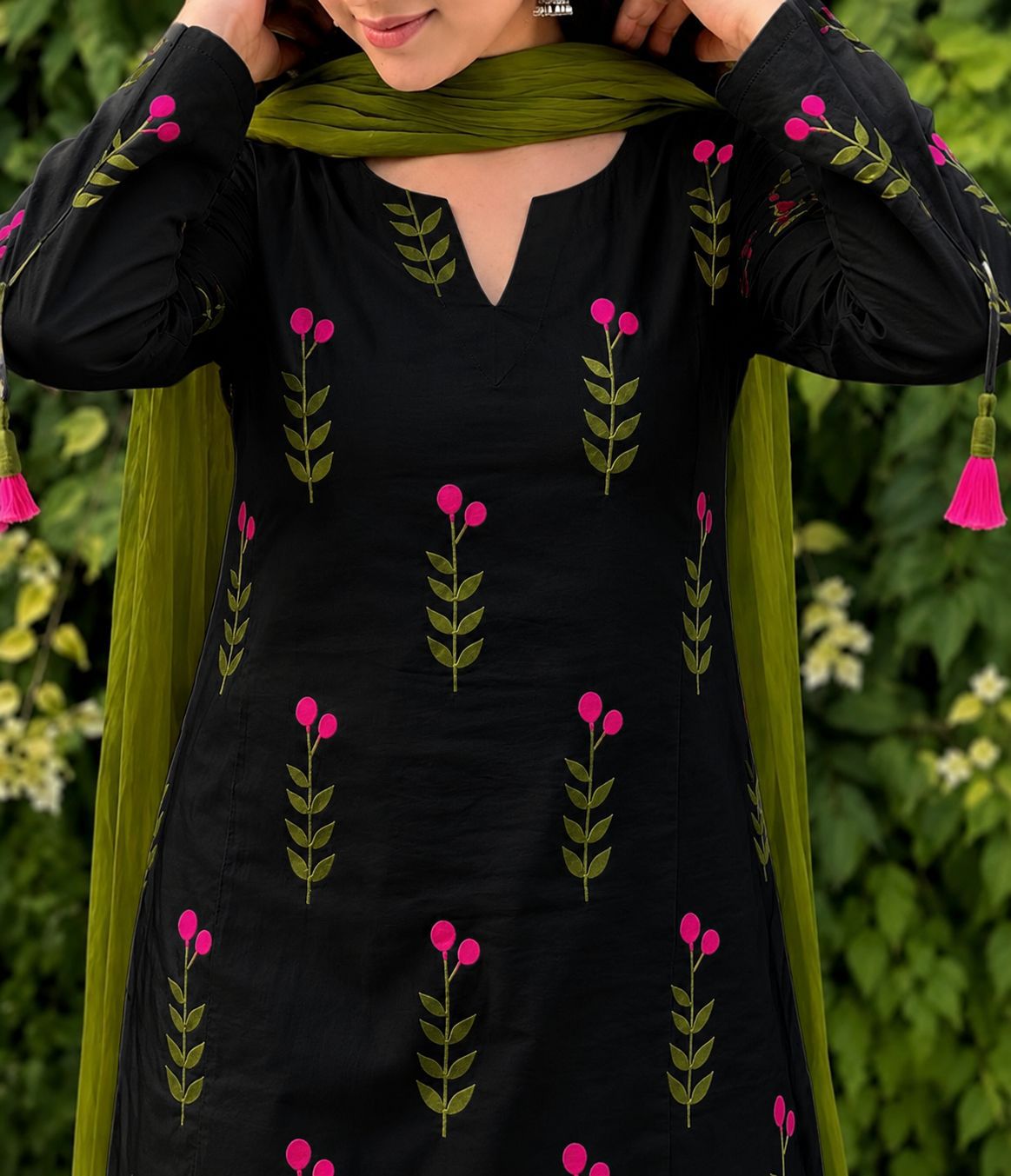 Cute Floral Printed Farshi Shalwar Set (3PC)