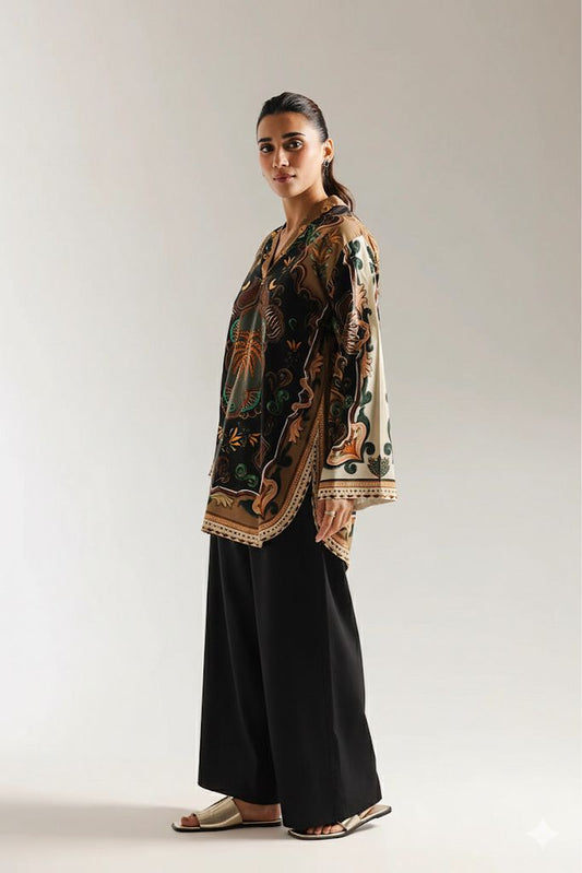 Mystic Palm Printed Ethnic Tunic - Kurti & Farshi Shalwar