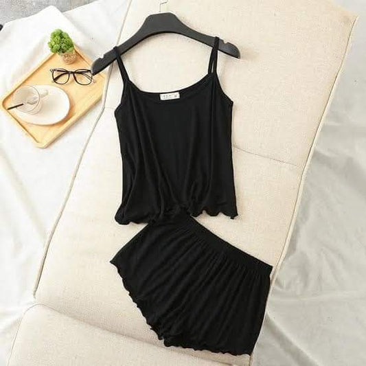 Women 2 Piece Cami Set - Black