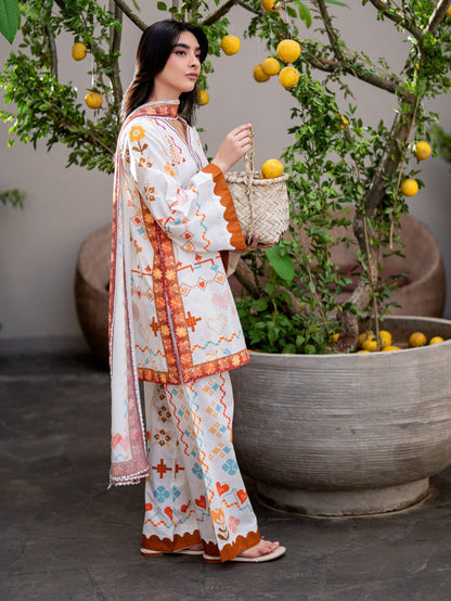 Citrus Mosaic – 3-Piece Printed Lawn Suit