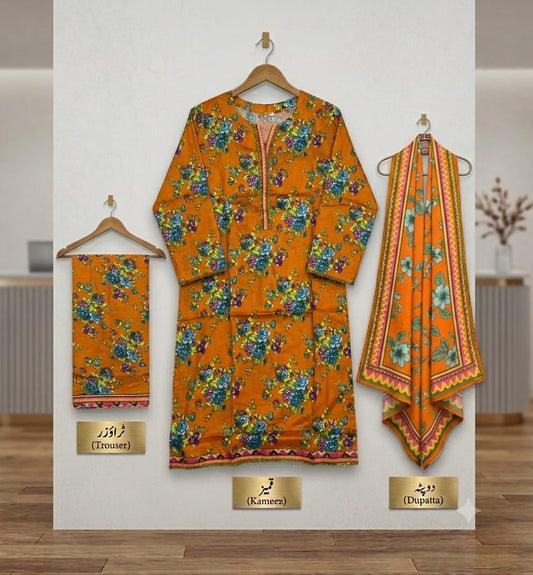 Terracotta Garden Bareeza Pure Lawn Stitched Suit (3 PCS)