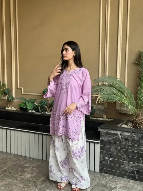 Lilac Embroidered