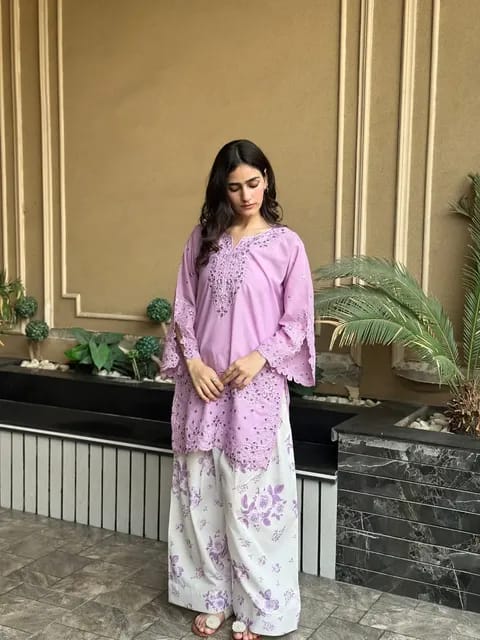 Lilac Embroidered