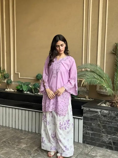 Lilac Embroidered