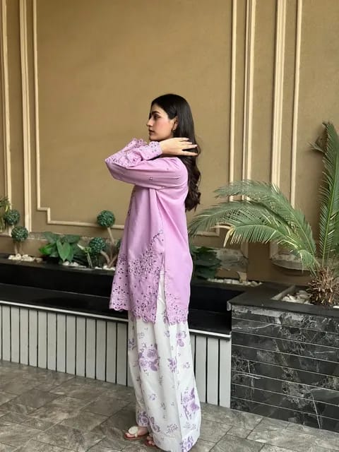 Lilac Embroidered