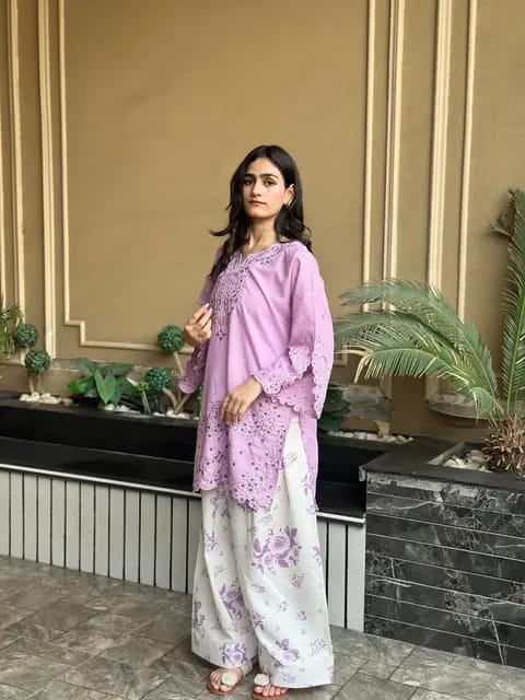 Lilac Embroidered