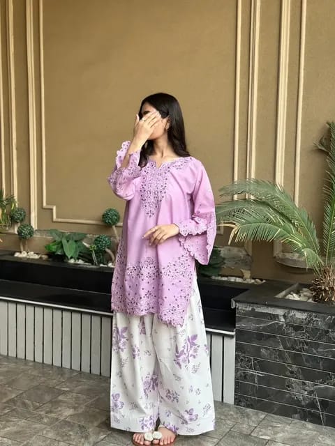 Lilac Embroidered