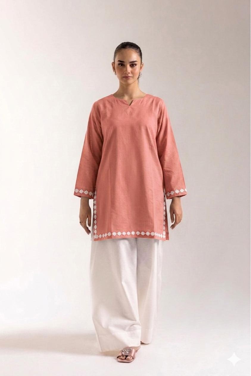 Effortless Elegance: Embroidered Cotton Set in Multiple Colors